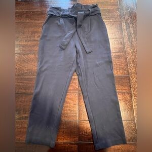 Black Skinny Pants with Tie Waist